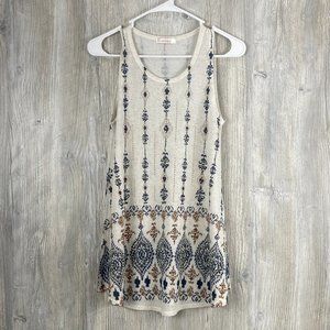 Eluminary Beaded Sweater Tank Top Small